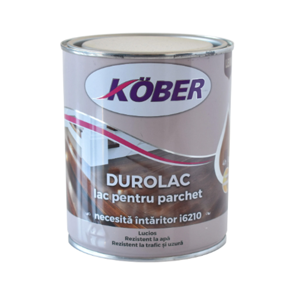 kober-lac-pentru-parchet-0.75L+0.25L Lac pentru parchet Köber Durolac 0.75 L + întăritor 0.25 L - imagine 1